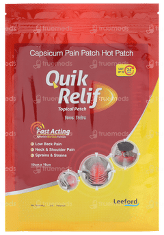 Quik Relif 6.5 Cm X 4.2 Cm Topical Patch 3